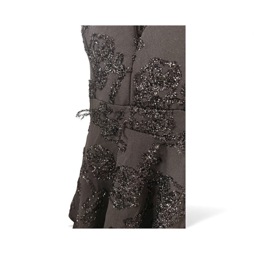 Emerald Sundae, Black Glitter Mini Dress, Juniors Size XS, (NWOT) (Flawed) - Picture 6 of 7